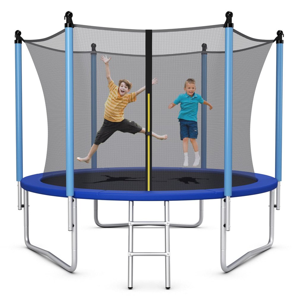 Giantex Trampoline, 8Ft ASTM Certified Approved Recreational Trampolines with Enclosure Net, Outdoor Large Trampoline for Adults Kids