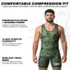 Exxact Sports Digital Camouflage Men's Wrestling Singlet, High-Performance Powerlifting Singlet, Wrestling Singlets for Men (AS, Green Camo) view 2