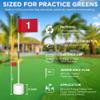 KINGTOP Miniature Golf Flagstick, Practice Putting Green Flags for Yard, Golf Pin Flag Hole Cup Set, 3ft White Flagpole, Indoor | Outdoor, Red Flag Numbered #1 2 3 4, 4-Pack view 2