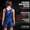 Exxact Sports Digital Camouflage Youth Wrestling Singlet For Boys, Premium Powerlifting Singlet, Kids Wrestling Singlets For Training (YL, Blue Camo) view 3