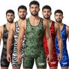 Exxact Sports Digital Camouflage Men's Wrestling Singlet, High-Performance Powerlifting Singlet, Wrestling Singlets for Men (A2XL, Green Camo) view 1