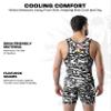 Exxact Sports Digital Camouflage Men's Wrestling Singlet, High-Performance Powerlifting Singlet, Wrestling Singlets for Men (AXL, White/Black Camo) view 3