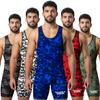 Exxact Sports Digital Camouflage Men's Wrestling Singlet, High-Performance Powerlifting Singlet, Wrestling Singlets for Men (AL, Blue Camo) view 1