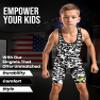 Exxact Sports Digital Camouflage Youth Wrestling Singlet For Boys, Premium Powerlifting Singlet, Kids Wrestling Singlets For Training (YL, White/Black Camo) view 4