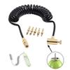 ZCTCL Universal Remote Coil Hose Paintball CO2 Filling & Charging Systems with Airsoft Adapter Set for Green Gas Bottle Canisters, Black view 3