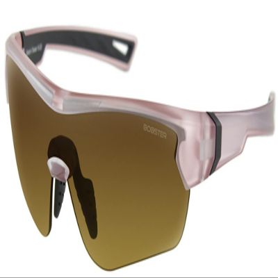 Bobster Stella Small Frames Sunglasses with Foam, Matte Rose Gold Frame, Brown Gradient Lens.