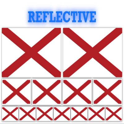 13 Pack Alabama Flags | (x2) 4x2 inch, (x4) 2x1 inch, (x7) 1x.5 inch Flag Stickers | Country State Flags Pack Stickers for Cars, Trucks, Laptops, Bikes, Toolboxes, Skateboards, Windows and More