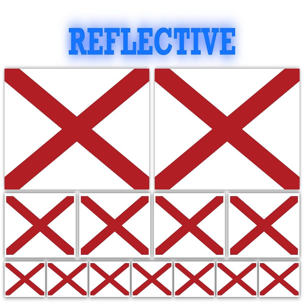 13 Pack Alabama Flags | (x2) 4x2 inch, (x4) 2x1 inch, (x7) 1x.5 inch Flag Stickers | Country State Flags Pack Stickers for Cars, Trucks, Laptops, Bikes, Toolboxes, Skateboards, Windows and More