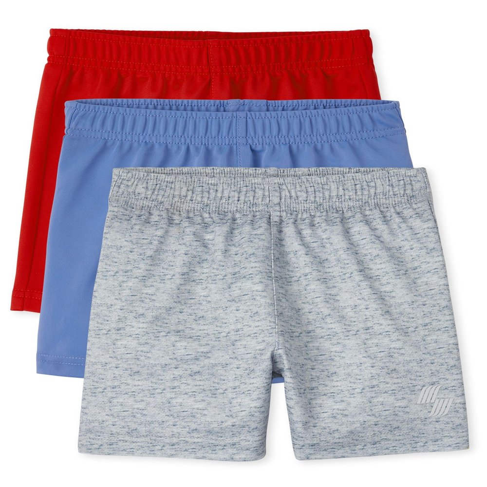 The Children's Place baby boys The Children's Place Toddler Basic Multipacks Casual Shorts, Cupids Arrow/Sky/Dovetail-3 Pack, 2T US