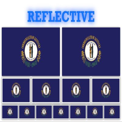 13 Pack Kentucky Flags | (x2) 4x2 inch, (x4) 2x1 inch, (x7) 1x.5 inch Flag Stickers | Country State Flags Pack Stickers for Cars, Trucks, Laptops, Bikes, Toolboxes, Skateboards, Windows and More