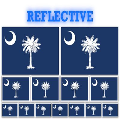 13 Pack South Carolina Flags | (x2) 4x2 inch, (x4) 2x1 inch, (x7) 1x.5 inch flag stickers | Country State Flags Pack Stickers for Cars, Trucks, Laptops, Bikes, Toolboxes, Skateboards, Windows and More