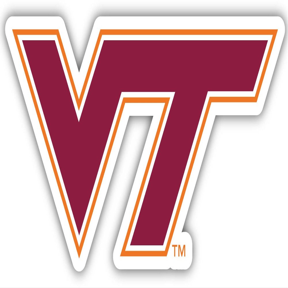 Virginia Polytechnic Institute VT Hokies 4 Inch Vinyl Decal Sticker Officially Licensed Collegiate Product
