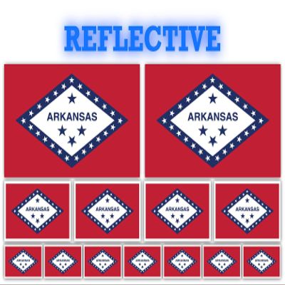 13 Pack Arkansas Flags | (x2) 4x2 inch, (x4) 2x1 inch, (x7) 1x.5 inch Flag Stickers | Country State Flags Pack Stickers for Cars, Trucks, Laptops, Bikes, Toolboxes, Skateboards, Windows and More