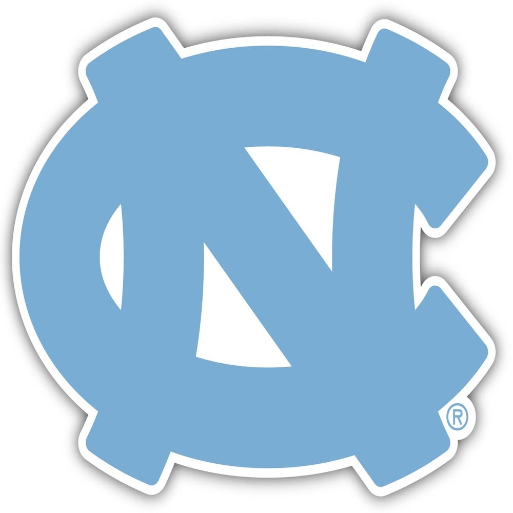 UNC Tar Heels 2 Inch Vinyl Decal Sticker Officially Licensed Collegiate Product