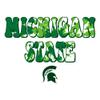 AL1346 - Michigan State Spartans Tie Dye Type Long Sleeve T Shirt - Medium - White view 2
