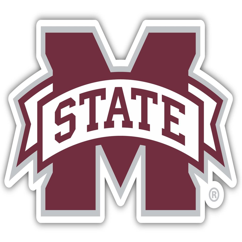 Mississippi State Bulldogs 4 Inch Vinyl Decal Sticker Officially Licensed Collegiate Product