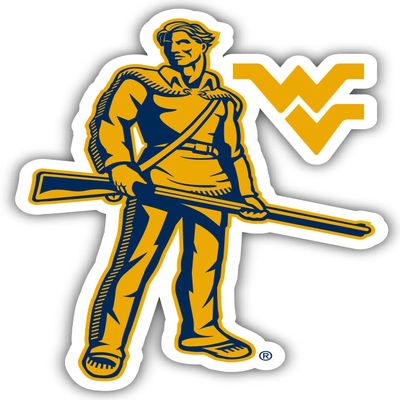 West Virginia Mountaineers 2 Inch Vinyl Decal Sticker Officially Licensed Collegiate Product