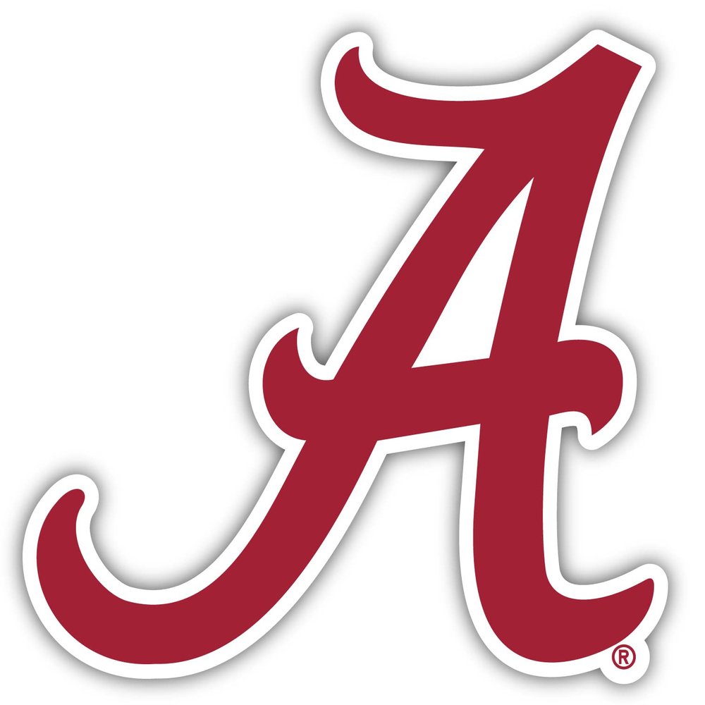 Alabama Crimson Tide 10 Inch Vinyl Decal Sticker Officially Licensed Collegiate Product