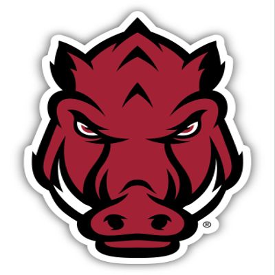 Arkansas Razorbacks 12 Inch Vinyl Decal Sticker Officially Licensed Collegiate Product