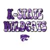 UGP Campus Apparel AL1346 - Kansas State Wildcats Tie Dye Type Long Sleeve T Shirt - Large - White view 2