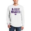 UGP Campus Apparel AL1346 - Kansas State Wildcats Tie Dye Type Long Sleeve T Shirt - Large - White view 4