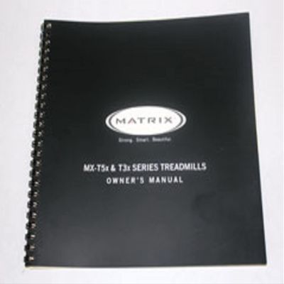 Owner Manual 006764-A Works W Matrix Fitness T3x-05-G2 - MTM68BMXT3X MTM001 Treadmill
