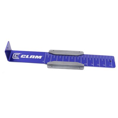 CLAM 15948 Fish Trap Precision Bump Board with Sleeve 17" Aluminum Fish Measuring Board Laser-Etched 10" to 17" Scale Mountable to Shelter Tubs or Hard Surfaces Includes Mounting Sleeve