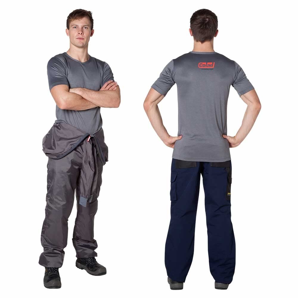 Colad Bodyguard Short Sleeve Heat Regulating Breathable Anti-Static Undershirt with 1% Carbon Fabric (Large)