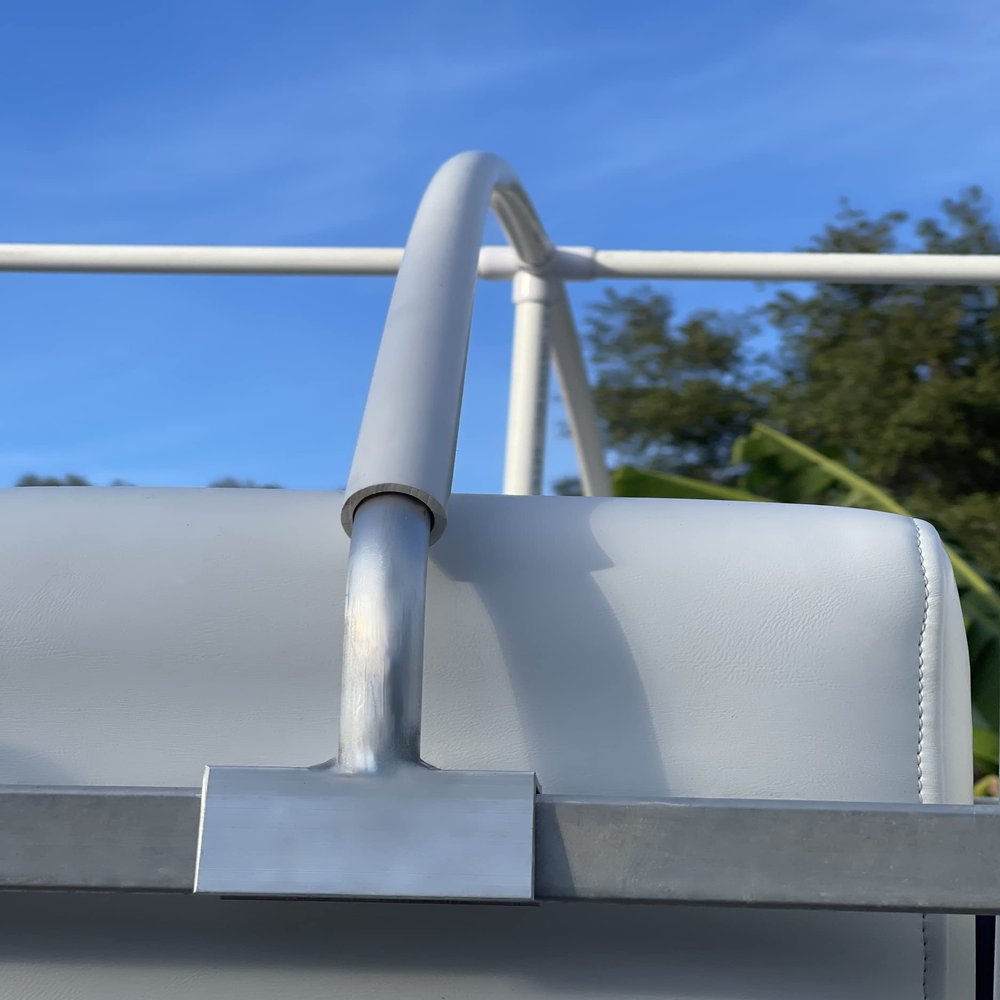 Pontoon Boat Solutions, Pontoon Boat Canvas Solution 22'-26' with a 3" Rise