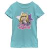 Fifth Sun Disney Muppets Diva Piggy Girls Short Sleeve Tee Shirt, Tahiti Blue, X-Large view 1