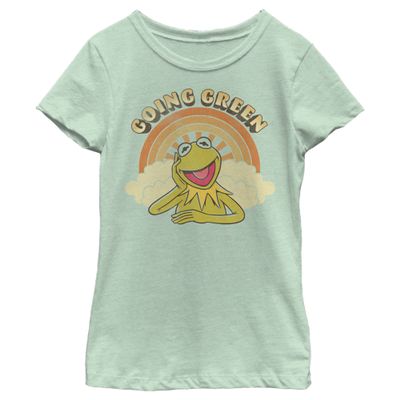 Disney Muppets Green Kermit Girls Short Sleeve Tee Shirt