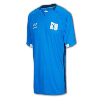 Umbro El Salvador Men's Home Soccer Jersey 2021-2022 (as1, alpha, l, regular, regular, polyester, Large) Blue