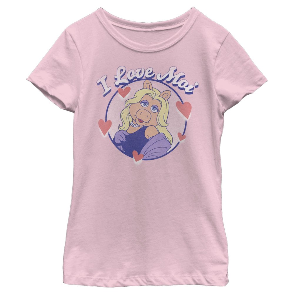 Fifth Sun girls Disney Muppets Love Moi Short Sleeve Tee T Shirt, Light Pink, X-Small US