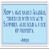 Acts 5:1 | Now a Man Named Ananias | Car Sticker 3x8 inches