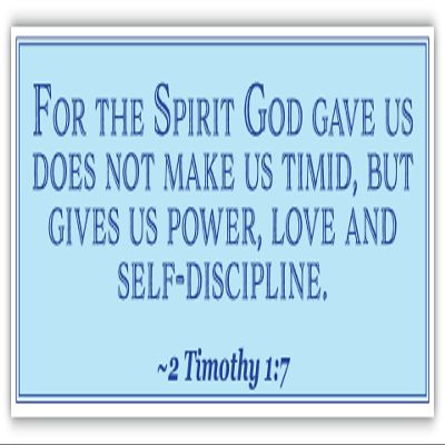 2 Timothy 1:7 | for The Spirit God gave us Does not Make us Timid | Car Sticker 3x8 inches