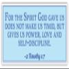 2 Timothy 1:7 | for The Spirit God gave us Does not Make us Timid | Car Sticker 3x8 inches view 1