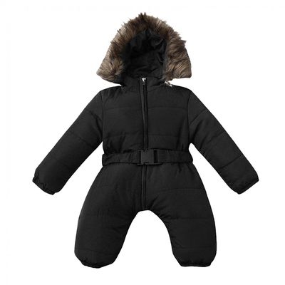 0-24 Months Infant Baby Padded Romper Jacket Girls Snowsuit Hooded Warm Outerwear Jacket Jumpsuit Coat