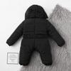 0-24 Months Infant Baby Padded Romper Jacket Girls Snowsuit Hooded Warm Outerwear Jacket Jumpsuit Coat view 2