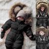 0-24 Months Infant Baby Padded Romper Jacket Girls Snowsuit Hooded Warm Outerwear Jacket Jumpsuit Coat view 3