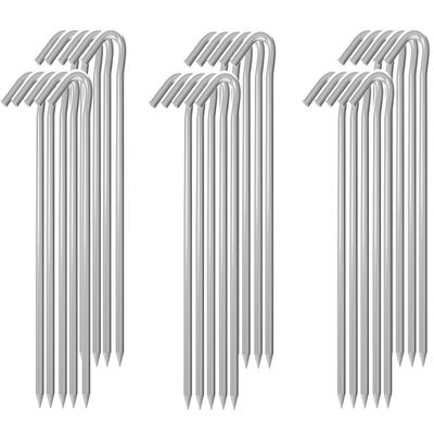 MySit 9" Tent Stakes, Metal Inflatable Stakes 30 Pack, Heavy Duty Galvanized Tent Stakes Metal, Tent Pegs Ground Trap Camping Stakes for Inflatables, Outdoor Decorations