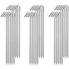 MySit 9" Tent Stakes, Metal Inflatable Stakes 30 Pack, Heavy Duty Galvanized Tent Stakes Metal, Tent Pegs Ground Trap Camping Stakes for Inflatables, Outdoor Decorations view 1