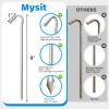 MySit 9" Tent Stakes, Metal Inflatable Stakes 30 Pack, Heavy Duty Galvanized Tent Stakes Metal, Tent Pegs Ground Trap Camping Stakes for Inflatables, Outdoor Decorations view 3