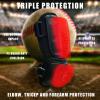 QLAEN Batters Elbow Guard Baseball and Softball for Adult Baseball Protective Gear PU Leather 2 Piece Elbow Pads Batting Protector view 2