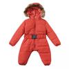 0-24 Months Infant Baby Padded Romper Jacket Girls Snowsuit Hooded Warm Outerwear Jacket Jumpsuit Coat Orange view 1
