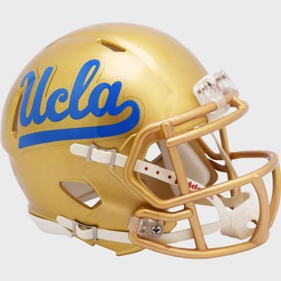 UCLA Bruins 2021 Gold Mask Revolution Speed Mini Football Helmet