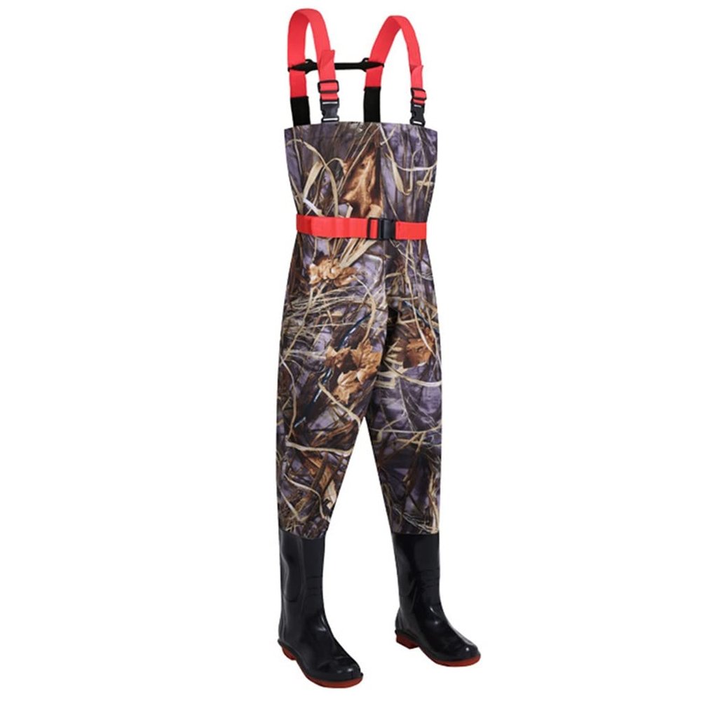 Breathable Nylon Chest Waders, Men & Women Waterproof Hunting Fishing Waders with Boots, Wear-resistant Comfortable (Color : Natural, Size : US6.5/EU37/UK4.5)