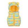 0-4 Years Toddler Baby Bear Ears Hooded Vest Boys Girls Cartoon Windproof Coat Hooded Warm Outerwear Waistcoat Yellow view 1