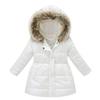 2-11 Years Toddler Baby Kids Girls Winter Long-Sleeved Parkas Hooded Fur Collar Plush Padded Warm Long Padded Jacket view 1