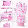 TRIWONDER Kids Ski Gloves - Windproof Snow Gloves with Soft Lining, Warm for Boys & Girls (Pink, S) view 4