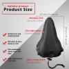 2 Pieces Waterproof Bike Seat Rain Cover with Drawstring Mountain Bicycle Dust Protective Cushion Saddle Navy Rain Accessories for Men Women view 2